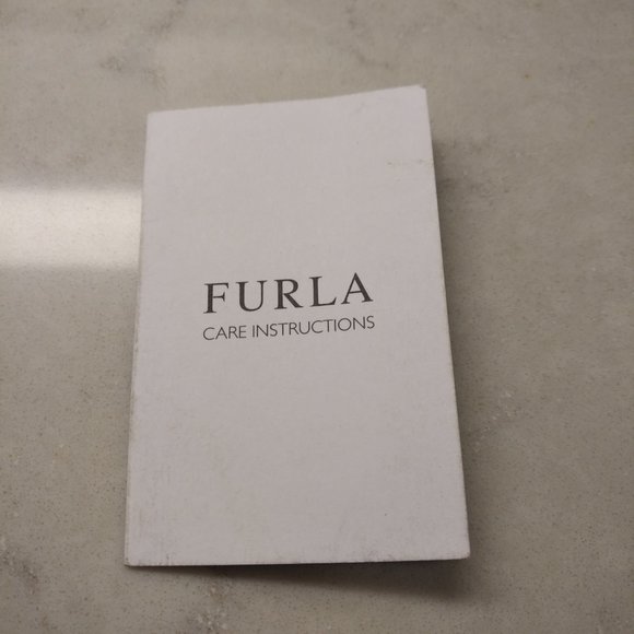 FURLA LIKE NEW APPALOOSA EAST WEST BLUE OSTRICH EMBOSSED LEATHER "TOTE" HANDBAG - Picture 10 of 13